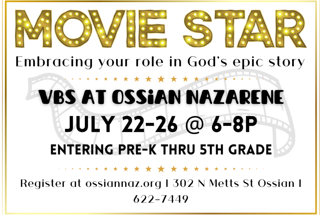 Movie Star - 2024 OCN VBS Registration